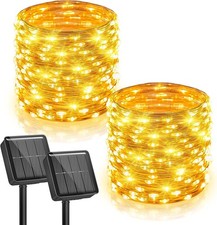 Minetom Solar Fairy Lights, 2 Pack Total 66 FT 200 LED Solar String Lights picture