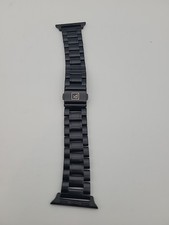 Platinum Stainless Steel Metal Strap Band For Apple Watch 38mm 40mm 41mm - Black picture