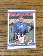 Autographed Signed 1984 Fleer - Fernando Valenzuela #115 picture