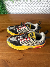 Salomon Men's Low Top Athletic Sneaker, Quick Lace, Black Gray Yellow Red picture