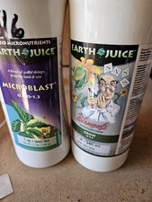 Lot Of 2 Earthjuice Quarts Organic Fertilizer Microblast And Grow New  picture