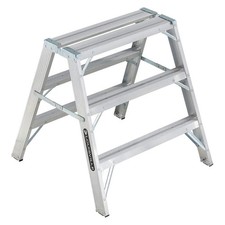 LOUISVILLE L-2032-03 Sawhorse Ladder,Aluminum,34-3/4 W,37 H 36Y490 picture