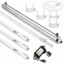 55W UV Water Purifier Water Filter Whole House 12GPM 3 Filter+3 Quartz Sleeve HQ picture