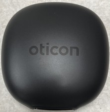 New Oticon Hearing Aid Case. Hard Plastic. With Cleaning Tool. picture