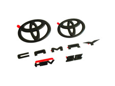 NEW TOYOTA 2025+ CAMRY HYBRID SE HEV MATTE BLACKOUT EMBLEM OVERLAYS KIT FIT OEM picture