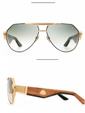 MAYBACH THE KING III Sunglasses Gold Aviator Green Gradient Lens 62-14-145 - NWB picture
