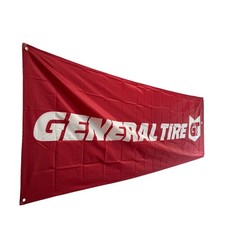 GENERAL TIRES BANNER, 9.75 feet x 3 feet; NEW AND UNUSED. picture