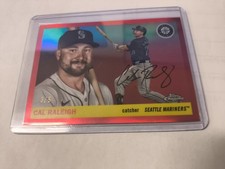 2025 Topps Chrome Platinum Anniversary Cal Raleigh Red Refractor /5 picture