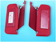 ✅ 1988-1993 Lincoln Continental LH RH Driver Passenger Sun Visor Red Cloth OEM picture
