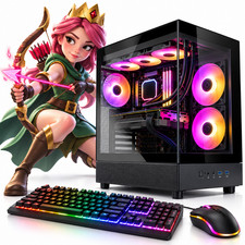 ARGB Gaming Desktop PC Intel i7-8700 32GB 1TB SSD GeForce RTX 5060 Win11 WiFi picture