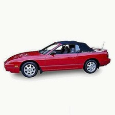 Fits: Nissan 240SX Convertible Soft Top & Plastic Window 1991-1995 Black Vinyl picture