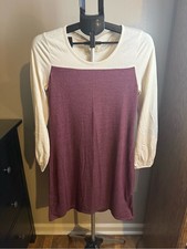 Chaser Cake & Pomegranate Colorblock Dress Medium NWT Anthropologie picture
