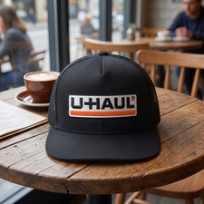 U-Haul Moving Truck Embroidered Adjustable Hat Black Mesh Trucker Cap Baseball picture