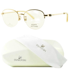 NEW SWAROVSKI SK5418D 028 Rose Gold Oval Semi Rimless Womens Optical Frame picture