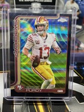 2025 Topps Chrome Brock Purdy Black Wave Refractor 10/10 #262 San Francisco picture