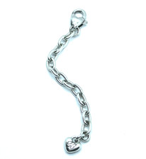 BRIGHTON SILVER Oval EXTENDER For Bracelet Or Necklace Sparkle Beautiful 3