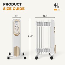 1500W Portable Electric Oil-Filled Radiator Heater picture