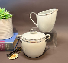 VTG Royal Song Baroness #5448 Fine China Creamer & Covered Sugar Bowl Set Japan picture
