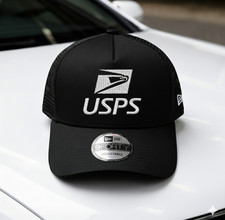 USPS Postal Service Embroidered Mesh Trucker Hat Adjustable Mail Carrier Cap picture
