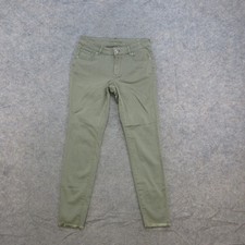 Maurices Jeans Women's Olive Green S Stretch Lace Up Ankle Frayed Hem picture