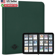 432 Pockets Trading Card Binder Album For MTG Baseball Football Green FROM USA picture