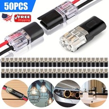 50x Double Wire Plug in Connector with Locking Buckle, Quick-Clip Fasteners Tool picture