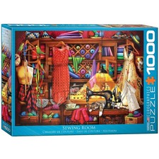 EuroGraphics Sewing Craft Room 1000 Piece Jigsaw Puzzle Blue picture