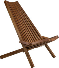 Melino Wooden Folding Tamarack Chairs, FSC Certified Acacia Low Profile Adironda picture