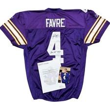 Brett Favre GAME WORN 💪 09/19/10 PHOTO MATCHED 📸 Vikings Jersey 👕 vs Dolphins picture
