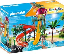 Playmobil Family Fun Water Park 70609 132pc Water Slides Playset Ages 4-10 NIB picture