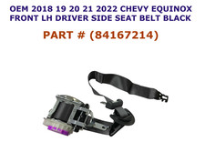 2018 19 20 21 2022 Chevy Equinox front left side seat belt BLACK 84167214 picture