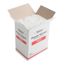 Sysco Classic Jumbo Wrapped Straws – 12,000 Ct – 7.75