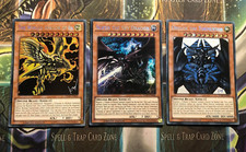 * EGYPTIAN GOD 3 CARD SET * SLIFER RA OBELISK PRISMATIC SECRET RARE TN19 YUGIOH picture
