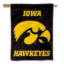 University of Iowa Logo Two Sided House Flag picture