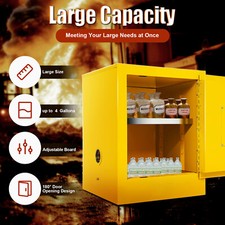 New Fire Protection Steel Plate Safety Flammable Storage Cabinet Steel4 gallons picture