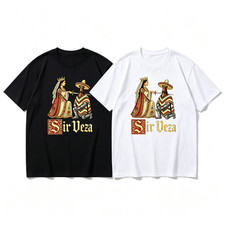 Sir Veza Beer Medieval Queen Funny Pun Graphic T-Shirt SIZE S-5XL picture