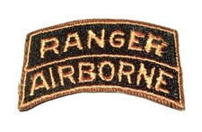 ORIGINAL CUT-EDGE FULLY EMBROIDERED 1950's U.S. ARMY AIRBORNE RANGER PATCH picture