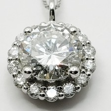 Jewelry Necklace Natural Diamond 1.18ct Platinum 5526343 picture