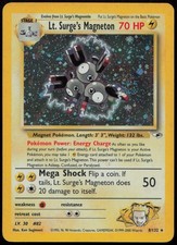 Lt. Surge's Magneton 8/132 DMG Gym Heroes Rare Unlimited Holo Pokemon picture