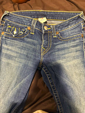 True Religion Women's Skinny Jeans Size 27 Blue Medium Wash Denim Low Rise picture