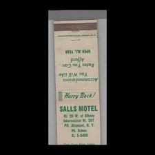 Matchbook Cover Salls Motel Altamont, NY picture
