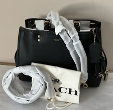 Coach Rogue Bag 31 Black Leather With Brass Hardware | Brand New picture