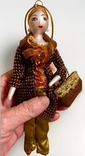 Diva in Tweed Italian-Blown Glass Ornament Vintage Soffieria De Carlini - Brown picture