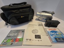 Sony DCR-DVD405 Camcorder -  Black/Silver, charger, dvd, 256mb sd, case, works picture