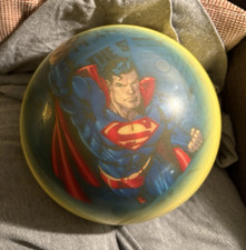 DC Comics Superman Ten-Pin Bowling Ball Drilled Blue Yellow Red picture