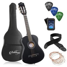 OPEN BOX - 30-inch Beginner Acoustic Guitar, Starter Kit & Accessories - Black picture