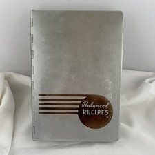 Vintage 1933 Balanced Recipes by Pillsbury Aluminum Case 11 Ring Binder Cookbook picture