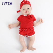 IVITA 23''Big Baby Girl Newborn Lifelike Full Body Silicone Doll Reborn Baby picture