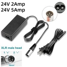24V 2A/5A XLR Charger for ActiveCare Catalina Wheelchair Rascal Pride Revo picture