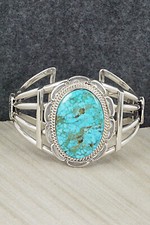 Turquoise & Sterling Silver Bracelet - Raymond Delgarito picture